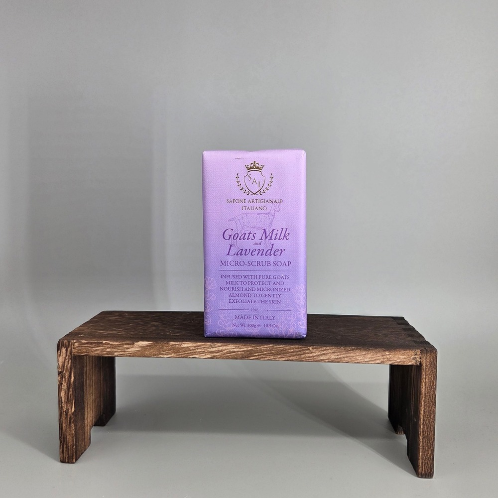 Sapone Artigianale Italiano Soap Unisex 10.5oz Goats Milk Lavender Micro Scrub